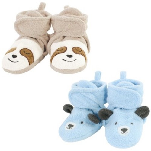 Hudson Baby Cozy Fleece Booties, Sloth Bear, 0-6 Months, Size: 0-6 months