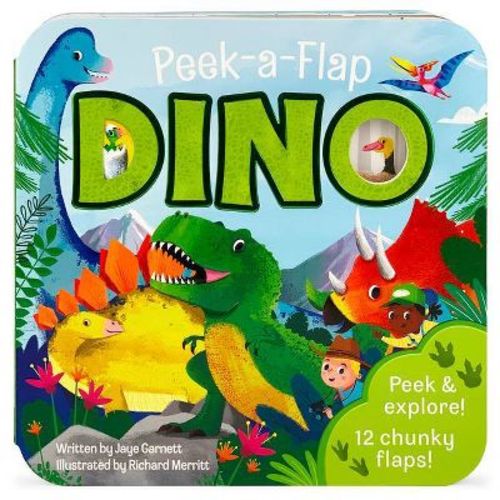 Dino - (peek-a-flap Children's Interactive Lift-a-flap Board Book) By Jaye Garnett (board Book)