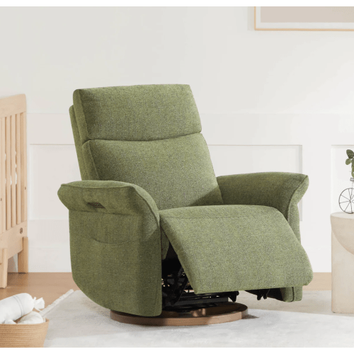 Vinca Power Swivel Nursery Glider Recliner with Power Lumbar & Headrest