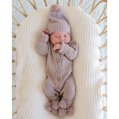 Knit Sweater Button Romper