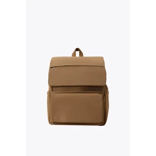 BÉIS 'The Ultimate Diaper Backpack' in Camel Brown