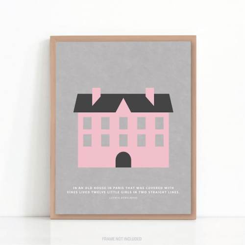 Madeline Pink Print Ludwig Bemelmans Minimalistic - Etsy