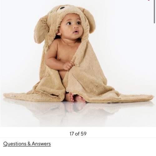 Faux-Fur Animal Baby Hooded Towels