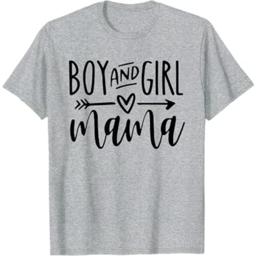 Boy And Girl Mama Mom of Two Mommy Mother's Day Women T-Shirt