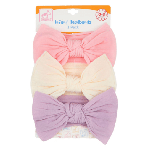 Swiggles Cute Infant Headbands, 3 ct, 2 Assorted Styles