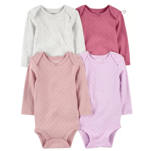 Multi Baby 4-Pack Long-Sleeve Bodysuits | carters.com