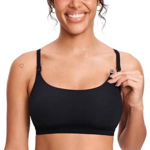 MOMANDA Women's Inbarely Nursing Bra Seamless Wireless Nursing Bras Unlined Maternity Bralettes for Breastfeeding
