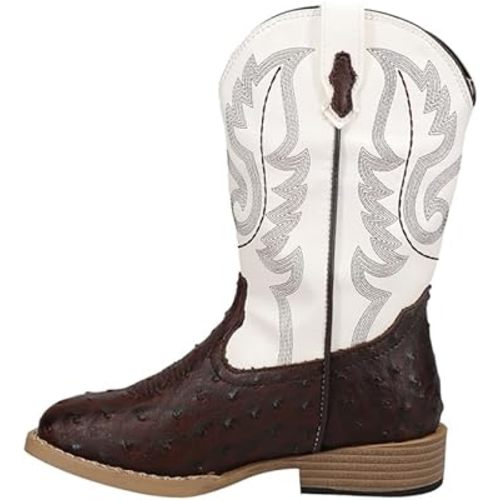 ROPER Infant Girls Cowbaby Bumps Embroidery Round Toe Casual Boots Mid Calf - Brown