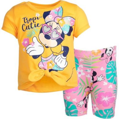 Disney Minnie Mouse Infant Baby Girls Graphic T-shirt & Shorts Orange 18 Months