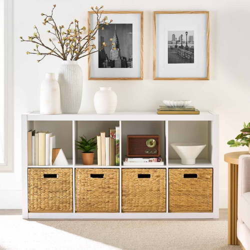 Better Homes & Gardens 8-Cube Storage Organizer, White Texture