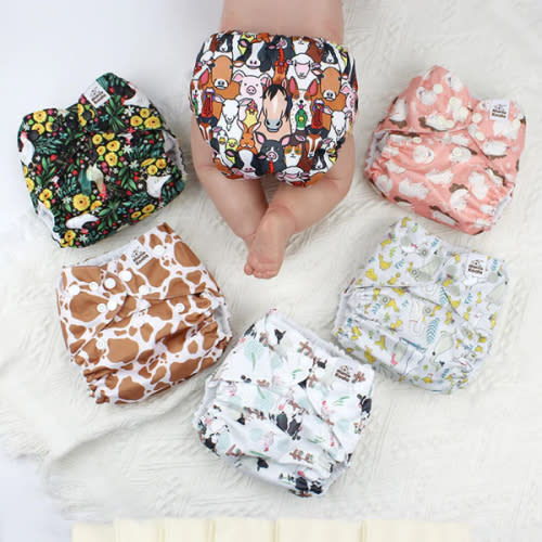 POCKET DIAPER 3.0 WITH INSERTS - 6 PACK(The Farm Story)