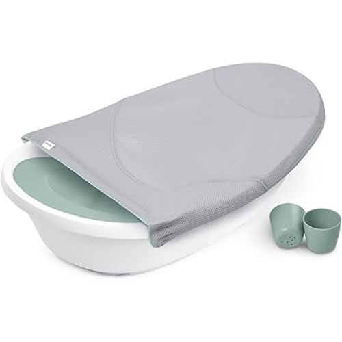 Ingenuity Room to Soak 4-in-1 Baby Tub, 4 Stages of Use, Supportive Sling, Supported Seat, OM+