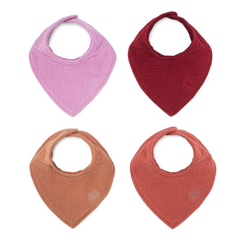 Rose Muslin Bandana Bibs Set (4-Pack) – Parker Baby Co.