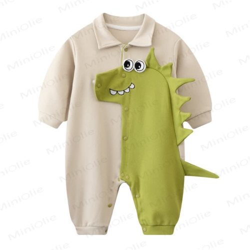Baby Lapels Lovely Dinosaur Romper