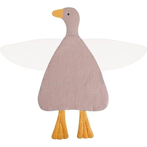 Baby Toys Lovey Blanket Soft Duck Toys for Newborn Essentials 0-6 Months, Sensory Stuffed Animal Security Blanket for Boys and Girls (Duck-Vintage Taupe)