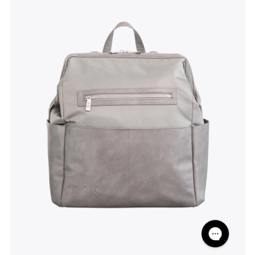 BÉIS 'The Backpack Diaper Bag' in Grey - Chic Diaper Backpack