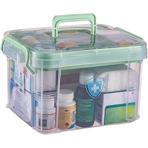 Family First Aid Box Medicine Box Organizer Plastic Medicine Storage Kit