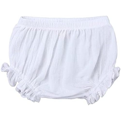 UTTPLL Baby Bloomers for Toddler Girl Boy Ruffle Diaper Covers Newborn Infant Cotton Linen Cute Loose Harem Shorts Underwear