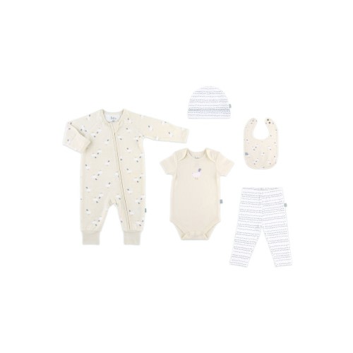 Bilbi 5 Piece Set Ducks Natural | Baby Bunting AU