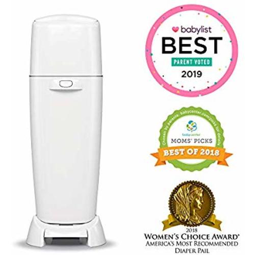 Playtex Diaper Genie Complete Diaper Pail, Fully Assembled, with Odor Lock Technology, Includes 1 Pail & 1 Refill, White