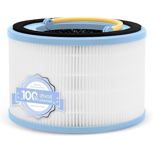 LEVOIT Sprout Air Purifier Genuine Replacement Filter, 3 layer HEPA Filter, High-Efficiency Activated Carbon, 1 Pack, White