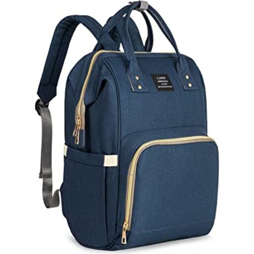 Diaper Backpack, Large Capacity Baby Bag, Multi-Function Travel Backpack Nappy Bags, Nursing Bag, Fashion Mummy, Roomy Waterproof for Baby Care, Stylish and Durable (Navy blue)