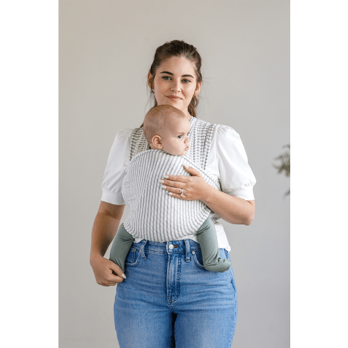 Natural + Grey Stripe Wrap