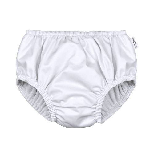 green sprouts Unisex Baby Reusable Absorbent Swim Diaper Pull On, White, 12 Months
