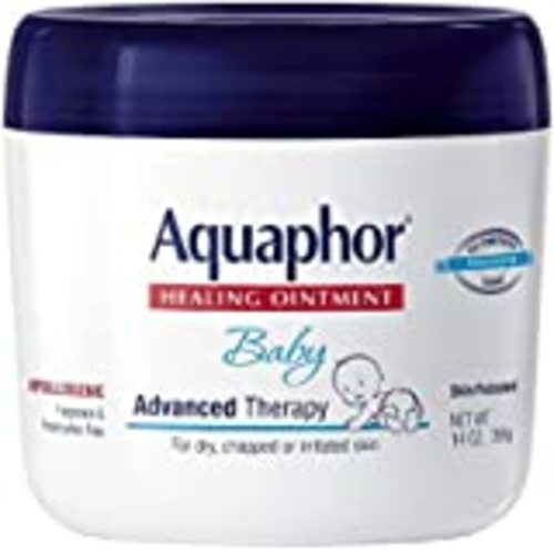 Aquaphor Baby Skin Care Set - Fragrance Free, Prevents, Soothes and Treats Diaper Rash - Includes 14 oz. Jar of Advanced Healing Ointment & 3.5 oz Tube of Diaper Rash Cream