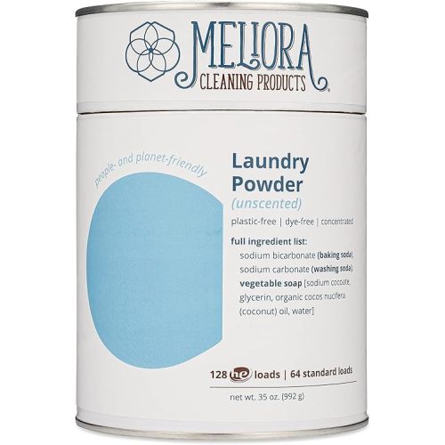 Meliora Cleaning Products Laundry Powder Detergent (128 HE Loads), Unscented