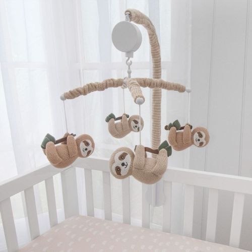 Living Textiles Knitted Music Mobile - Rainbow Sloth