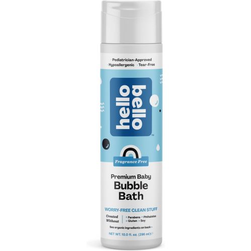 Hello Bello Bubble Bath - Gentle Hypoallergenic Tear-Free Formula for Babies and Kids - Vegan and Cruelty-Free - Fragrance Free - 10 fl oz