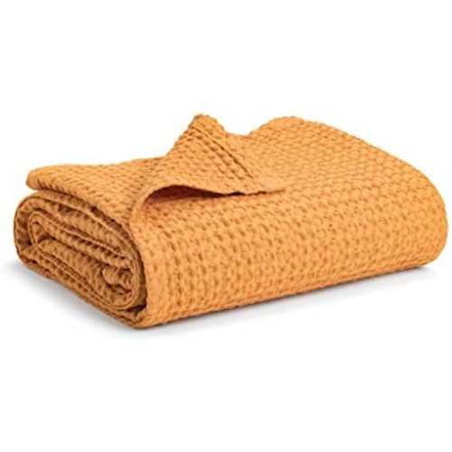 Simka Rose Waffle Blanket-Baby Blankets for Boys and Girls-Newborn Photography Props Muslin Swaddle Blankets-Soft 100% Cotton Neutral Baby Receiving Blankets-40'' X 36'' (Apricot)