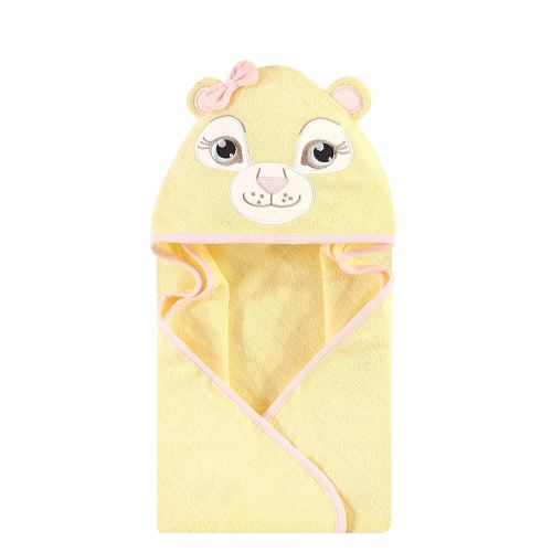 Hudson Baby Unisex Baby Cotton Animal Face Hooded Towel, Lion Girl, One Size