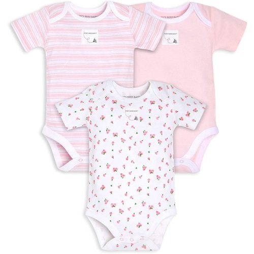 Burt's Bees Baby Baby Bodysuits, 3-Pack Long & Short-Sleeve One-Pieces, 100% Organic Cotton