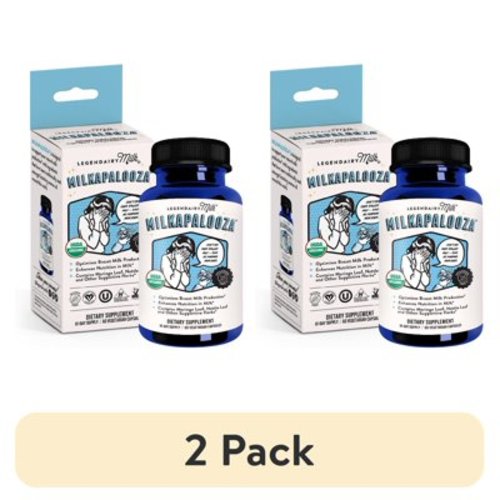 (2 pack) Legendairy Milk Milkapalooza, Organic Lactation Supplement for Milk Nutrition, 60 Count