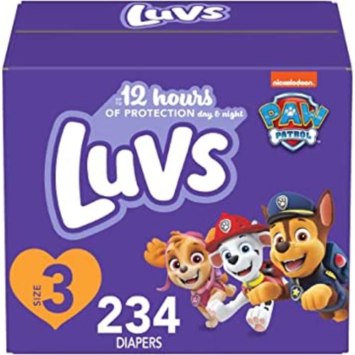 Luvs Pro Level Leak Protection Diapers Size 3 234 Count Economy Pack, Packaging May Vary