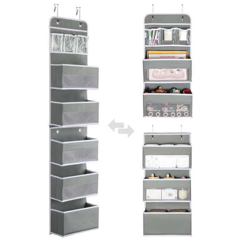 Over Door Organizer, Delamu 1 Split into 2 Hanging Storage Organization for Bathroom, Door Organizer Hanging