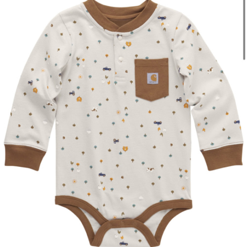 Carhartt Infant Boys' Conversational Print Long Sleeve Onesie | Boot Barn