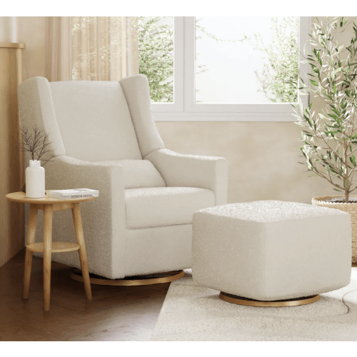 Babyletto Kiwi Electronic Recliner and Swivel Glider in Boucle with USB port