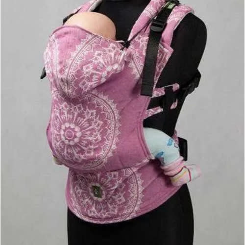 LennyGo Ergonomic Carrier, Baby Size, broken-twill weave 100% cotton - SMOKY - IRIS