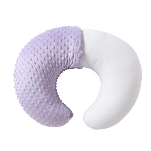 Nursing Pillow and Positioner, Breastfeeding, Bottle Feeding, Baby Sitting Support with Removable Ultra Soft Cover, Tummy Time Support for Baby Boys and Girls (Orchid)