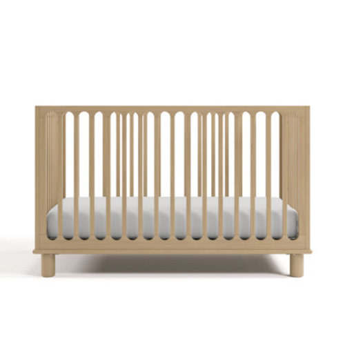 Storkcraft Sicily Deluxe 3-In-1 Convertible Crib With Bonus Toddler Guardrail (Driftwood) + Mattress