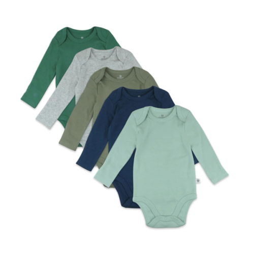 5-Pack Organic Cotton Long Sleeve Bodysuits | Honest Baby Clothing