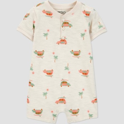 Carter's Just One You® Baby Boys' Van Romper - Khaki 6M