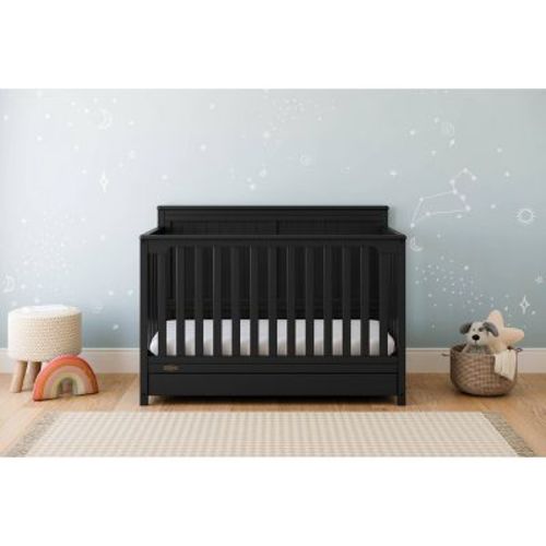 Graco Hadley 5-in-1 Convertible Crib with Drawer - Black