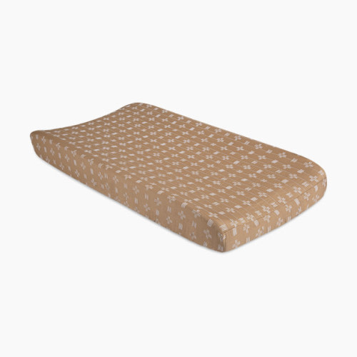 Cotton Quilted Change Pad Cover - Copper Dash