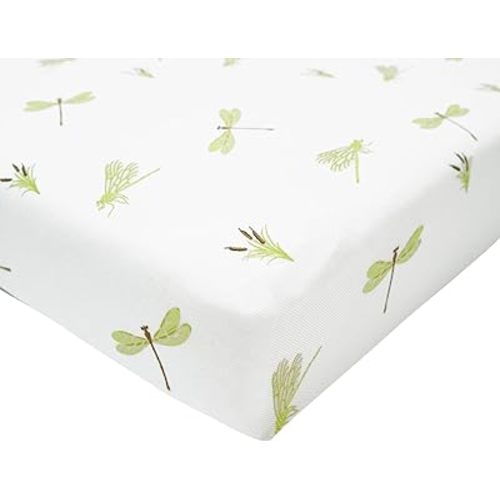 Kyte Baby Soft Crib Sheet - Standard Fitted Crib Sheet Made with Rayon from Bamboo, Ultra-Gentle and Breathable (Dragonfly)