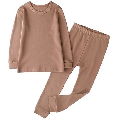 Owlivia 100% Organic Cotton Baby Long Sleeve Pajama Sets, Toddler Boy Girl 2-Piece Sleepwear