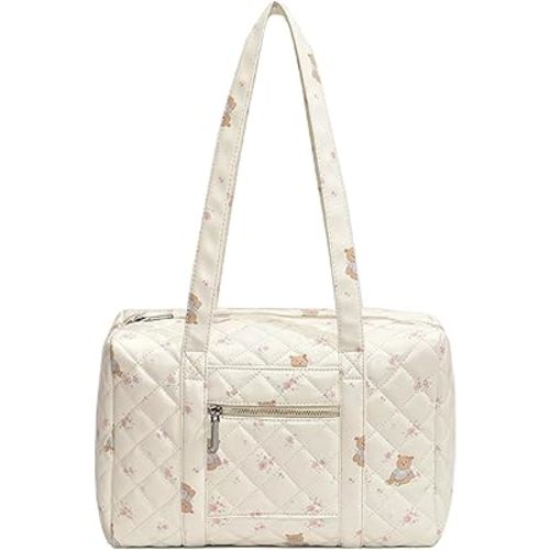 Cute Duffel Bags Large Tote Bag for Women White Weekender Overnight Carry On Bags for Women Work Bag Diaper Bag Gym Duffel Travel Bag for Women Tote Hospital Bag for Women Labor Delivery